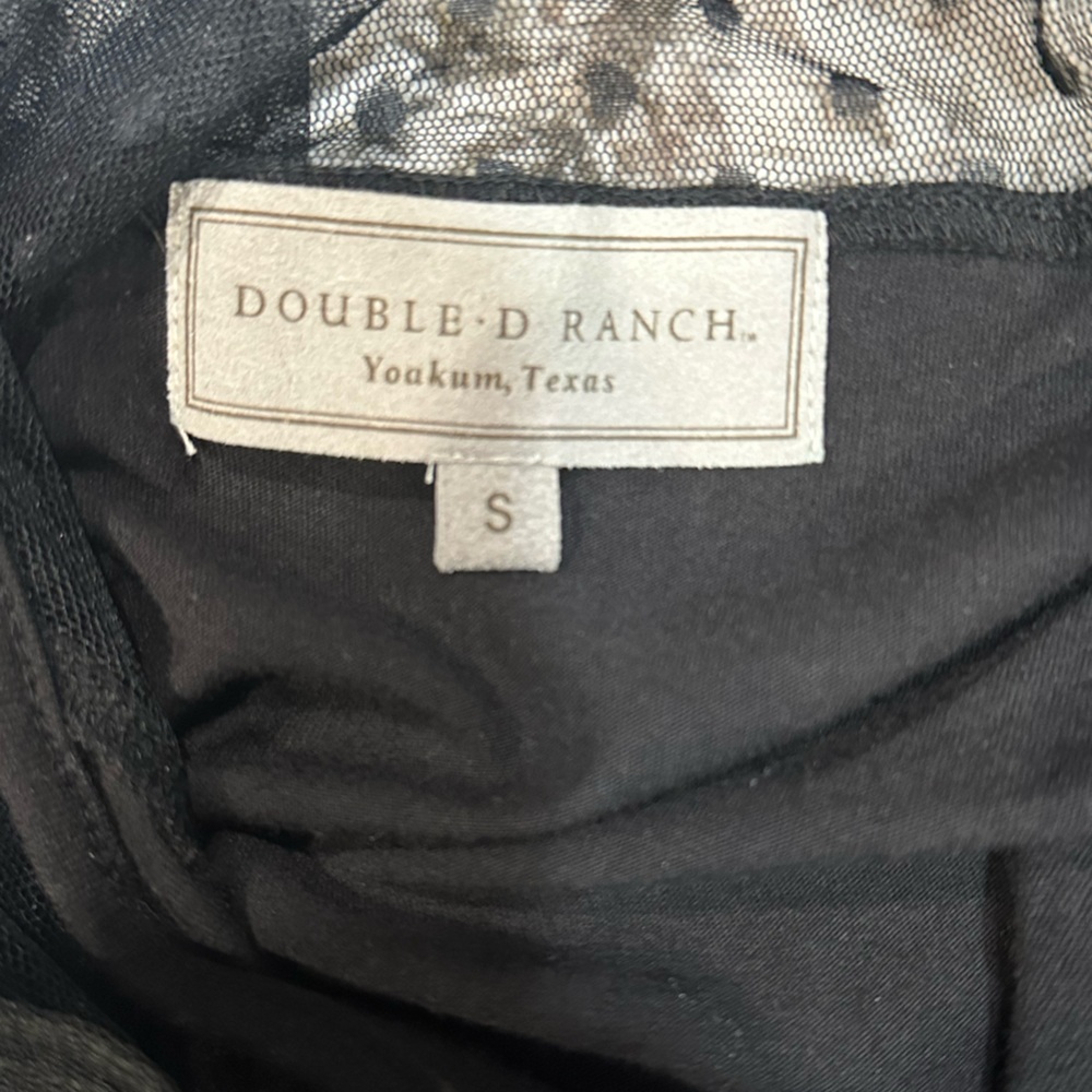 Double D Ranch black sleeveless tunic top / dress with black lace trim SZ S - Picture 7 of 10
